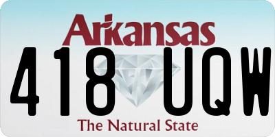 AR license plate 418UQW