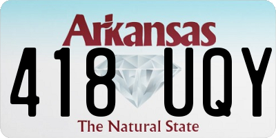 AR license plate 418UQY