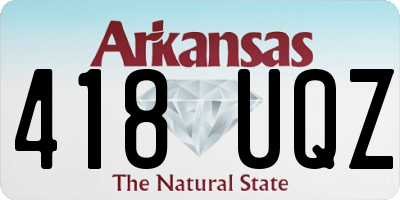 AR license plate 418UQZ