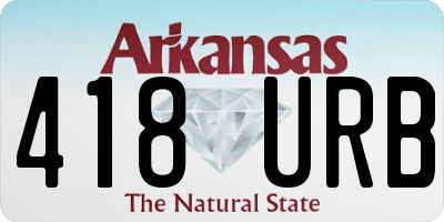 AR license plate 418URB