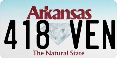 AR license plate 418VEN