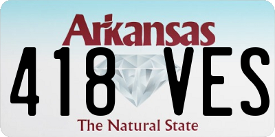 AR license plate 418VES