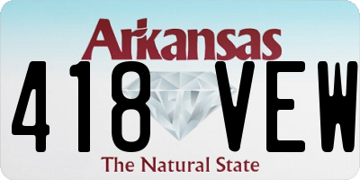 AR license plate 418VEW