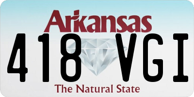 AR license plate 418VGI