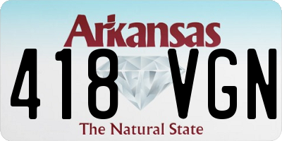 AR license plate 418VGN