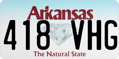 AR license plate 418VHG