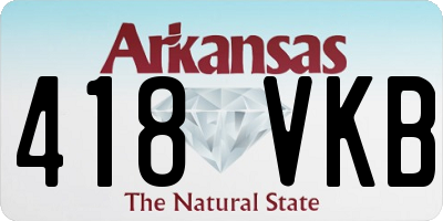 AR license plate 418VKB