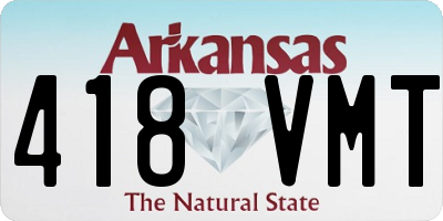 AR license plate 418VMT
