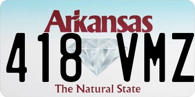 AR license plate 418VMZ