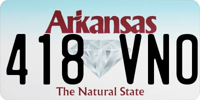AR license plate 418VNO