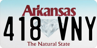 AR license plate 418VNY