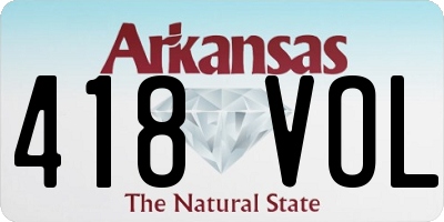 AR license plate 418VOL