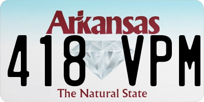 AR license plate 418VPM