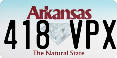 AR license plate 418VPX