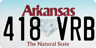 AR license plate 418VRB