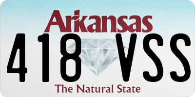 AR license plate 418VSS
