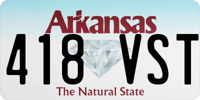 AR license plate 418VST