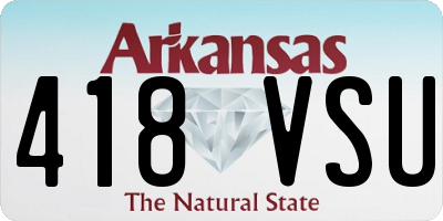 AR license plate 418VSU