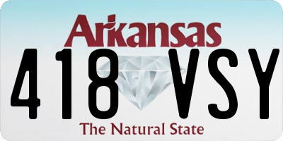 AR license plate 418VSY