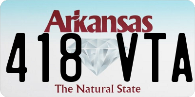 AR license plate 418VTA