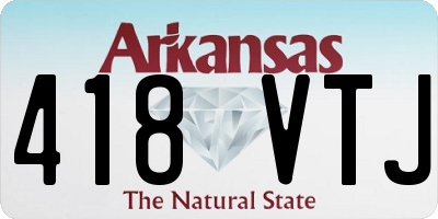 AR license plate 418VTJ