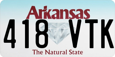 AR license plate 418VTK