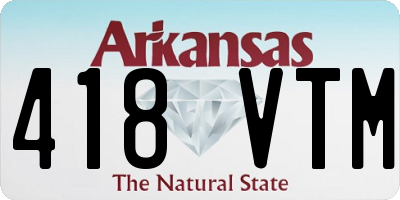 AR license plate 418VTM