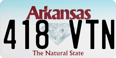 AR license plate 418VTN