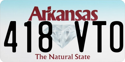 AR license plate 418VTO