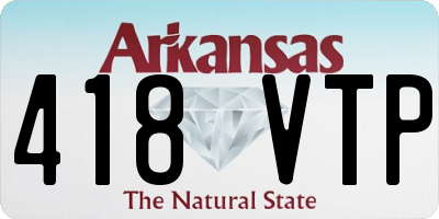 AR license plate 418VTP