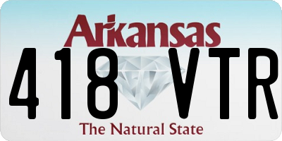 AR license plate 418VTR