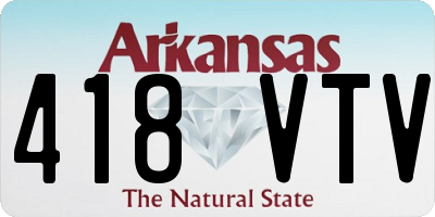 AR license plate 418VTV