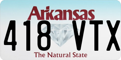 AR license plate 418VTX