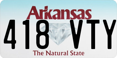 AR license plate 418VTY