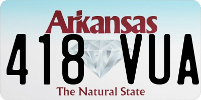 AR license plate 418VUA