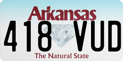 AR license plate 418VUD
