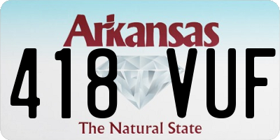 AR license plate 418VUF