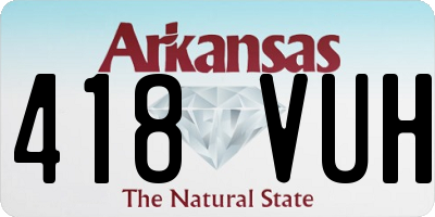 AR license plate 418VUH