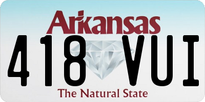 AR license plate 418VUI