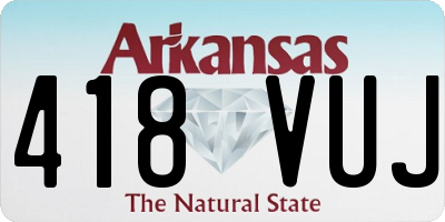 AR license plate 418VUJ