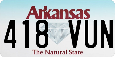 AR license plate 418VUN