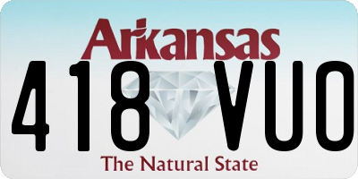 AR license plate 418VUO