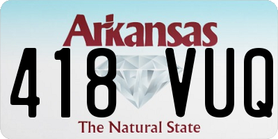 AR license plate 418VUQ
