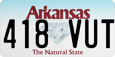 AR license plate 418VUT