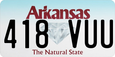 AR license plate 418VUU