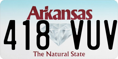 AR license plate 418VUV