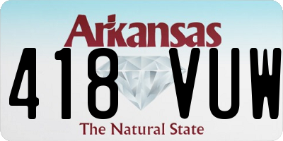 AR license plate 418VUW