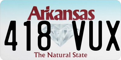 AR license plate 418VUX