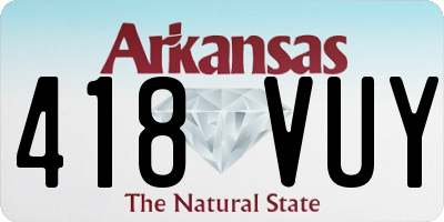 AR license plate 418VUY