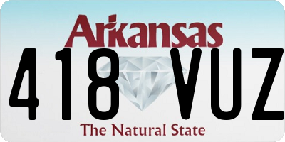 AR license plate 418VUZ